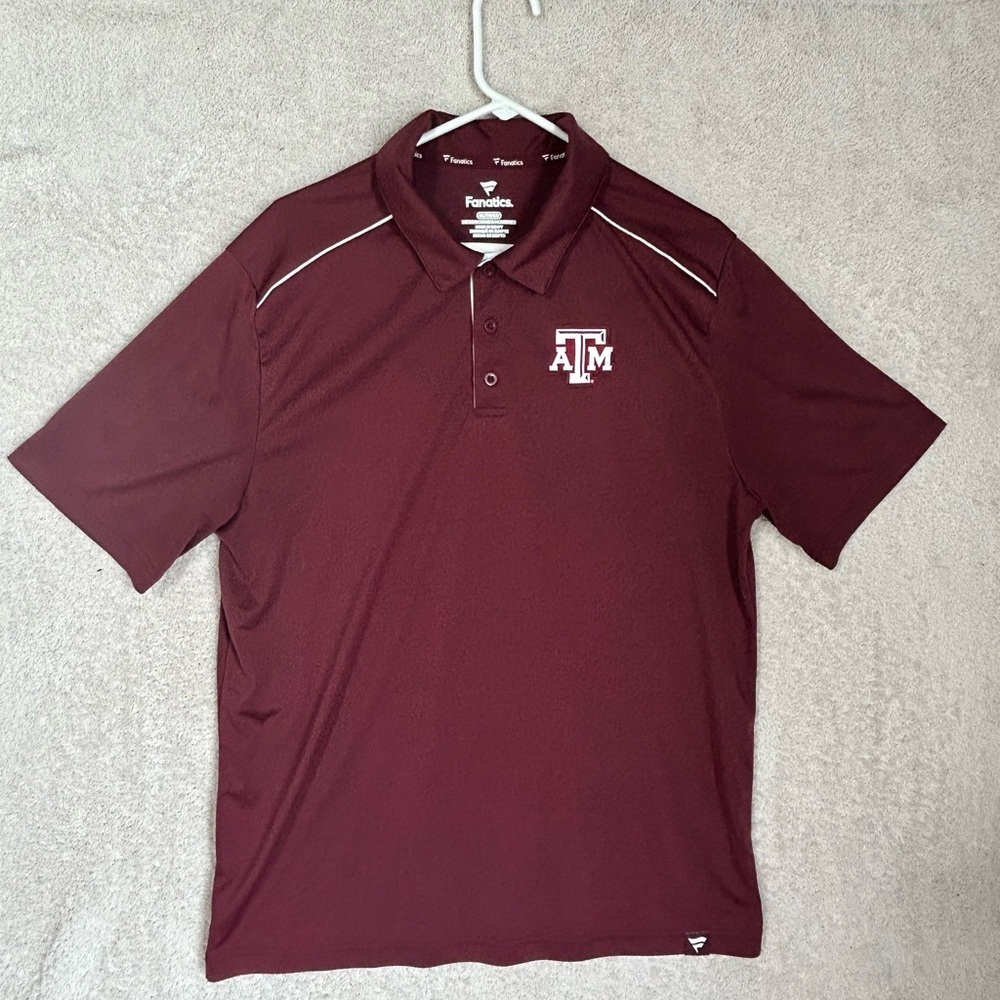 Fanatics Men’s A&M Polo Size XLarge. College Sports Casual Preppy